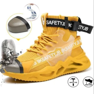 Scarpe Antinfortunistiche Uomo, Scarpe da Lavoro, Cappuccio in Acciaio, Maglia a Maglia, Leggere - Foto 1 di 28