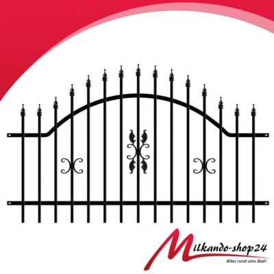 Gartenzaun Zaunelement Schmiedezaune Metallzaun Zaunfeld Klassisch 200 x 120 cm - Bild 1 von 4