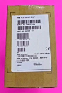 NEW HP 4TB 7.2K SAS 3.5" HDD 833928-B21 - Picture 1 of 3
