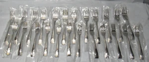 24 LENOX 18/10 Stainless URBANE 6 1/4" and 5 1/4" Cocktail / Dessert Forks (P30 - Picture 1 of 5