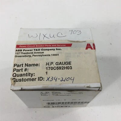 ABB 170C592H03 Pressure Gauge 0-400PSI Cracked Cover - Image 1 of 4