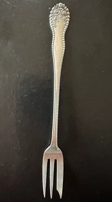 Garfo de coquetel Gorham LANCASTER prata esterlina frutos do mar com marca antiga SEM MONOGRAMA - Imagem 1 de 4