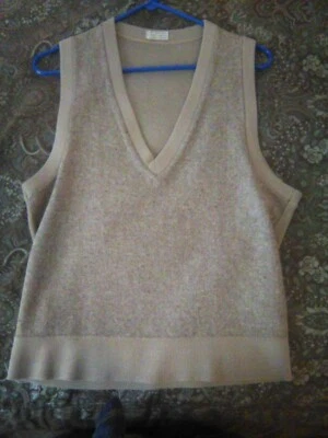 1950s Rockabilly sweater-vest, beige/tan two tone, EX condition, 38 chest. - Image 1 of 3