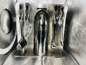 The Compleat Bartender Cocktail Center with Bullet Shaker & 5 Bar Tools Used - Picture 1 of 12