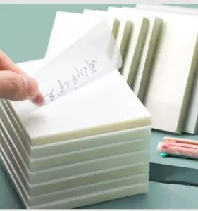 50 Sheets Transparent water resistant sticky Notes 76x76mm. - Picture 1 of 3