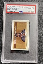2019 Upper Deck Goodwin Champions Wood Lebron James Mini PSA 10 Gem Mint Lakers