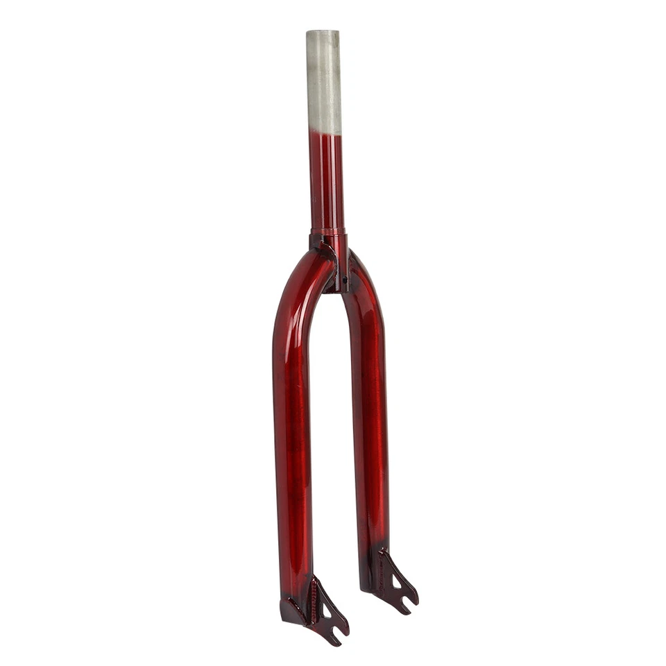 20" MX Steel Bicycle Fork 1- 1/8" Threadless Gloss Translucent Red - Image 1 of 1