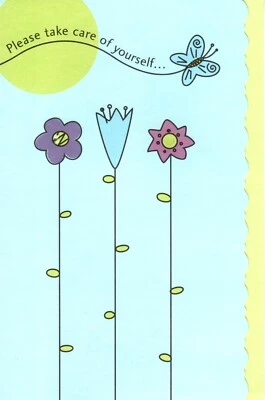 Get Well Soon Butterfly Butterflies Garden Gardening American Greeting Card - Image 1 of 3