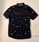 Denim & Flower Ricky Singh Space Astronaut Shirt Mens XL Button Short Sleeve