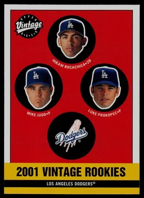 2001 Upper Deck Vintage #361 Hiram Bocachica / Mike Judd / Luke Prokopec Dodgers - Image 1 of 2