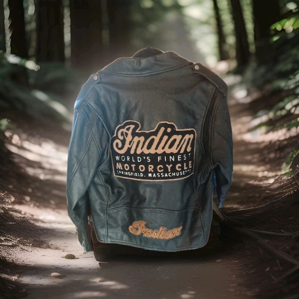 VINTAGE INDIAN MOTORCYCLE JACKET SIZE L - Image 1 of 4