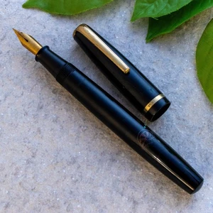Pluma Estilográfica Japonesa Artesanal R14K Urushi Ebonita Garantizada Platón Iridio Plumín - Imagen 1 de 7
