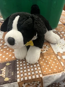 RETIRED Build A Bear Workshop BAB Border Collie Puppy Dog Black & White Plush - Picture 1 of 14