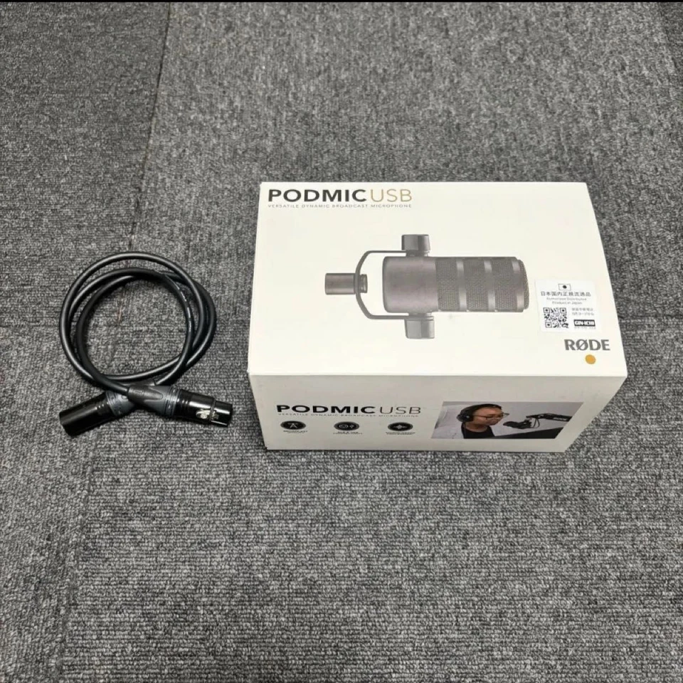 Rode PodMic USB Dynamic Microphone with Mogami XLR Cable Tested Working Japan - Image 1 of 4