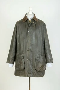 Cappotto giacca uomo Barbour classico bordo cerato cotone oliva taglia C42 - Foto 1 di 13