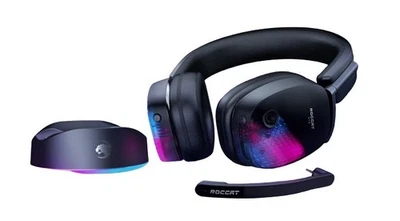 Roccat Syn Max Air Kabellos RGB PC Gaming Headset 3D Audio DocStation Verp besch - Bild 1 von 4