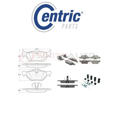 Centric Posi Quiet Metallic Brake Pads w Shims for 2009-2013 BMW 328i xDrive kf Foto 1 de 4