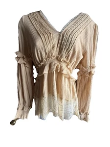 Hyfve Top Fairygoth Whimsy Goth Romantisch Boho Spitzentop Damen Gr. L (small) - Bild 1 von 17