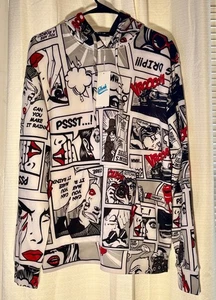 FRESH PRINTS OF BEL AIRE SIZE L  COMIC STRIP PULLOVER HOODIE W POCKETS, NWT - Picture 1 of 15