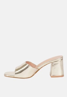 Sandali Donna Aperti Tacco Largo Tacchi Simil Pelle Eleganti Ciabatte Comode - Immagine 1 di 4