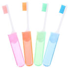  4pcs Travel Foldable Toothbrushes Outdoor Portable Toothbrushes Small
