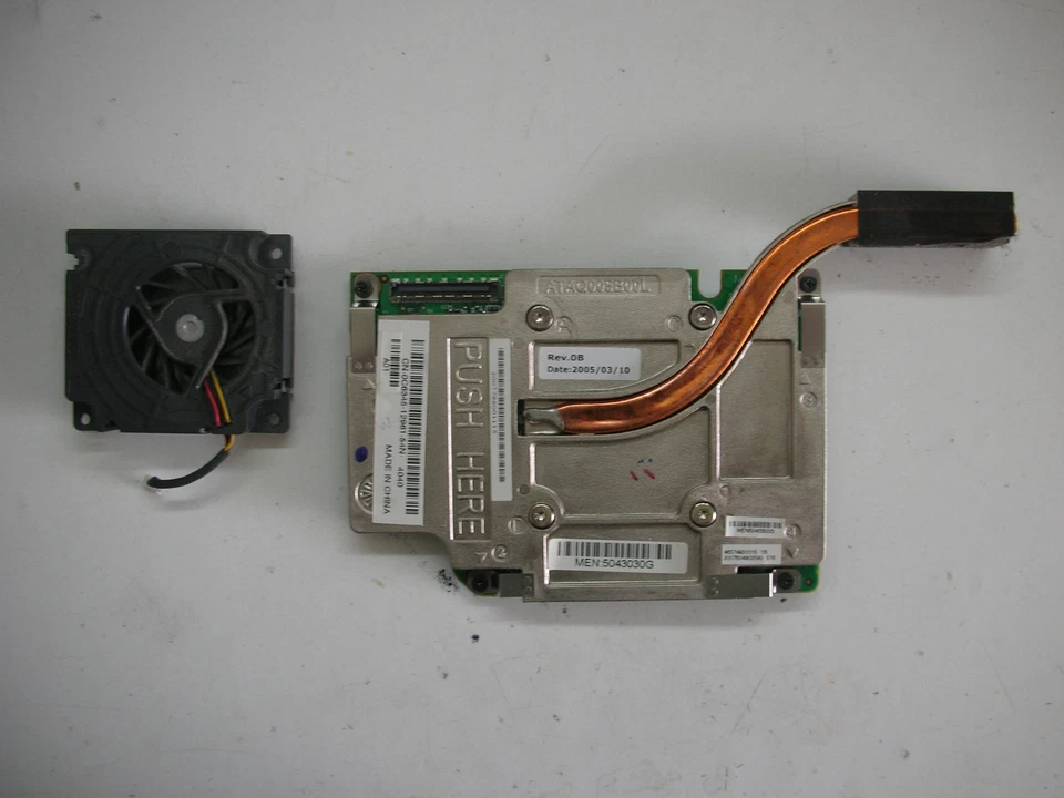 Dell Latitude D810 Video Card Ati DAQ00 LS-2114+Heatsink - Image 1 of 1
