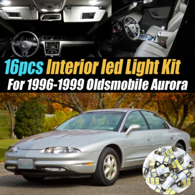 Kit de bombillas LED interiores de coche súper blancas de 16 piezas para Oldsmobile Aurora 1996-1999 Foto 1 de 4