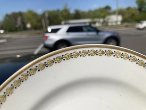 Set 6 Haviland Limoges 6.25” Bread Plates Yellow Floral Border & 4 Sauce Bowls - Picture 1 of 3