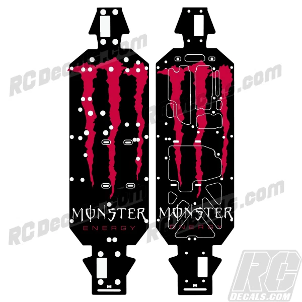 LOSI 5IVE T 4WD TRUCK CHASSIS PROTECTOR WRAP GRAPHIC RED MONSTER LOSB2540 - Image 1 of 1