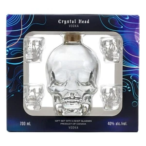 Vodka Crystal Head Aurora 70 cl + 4 Bicchieri - Imagen 1 de 3