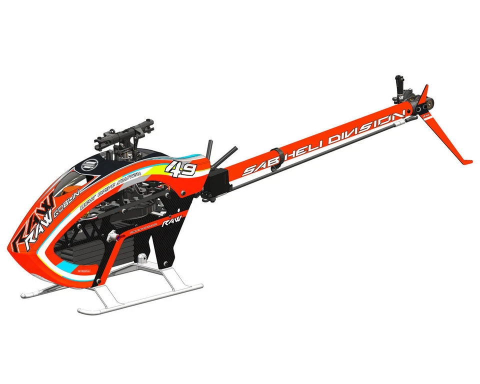 SAB Goblin Raw 420 Competition Electric Helicopter Kit (Orange) w/Blades - Image 1 of 1