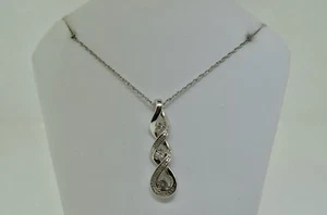 Sterling Silver Diamond Pendant - Picture 1 of 5