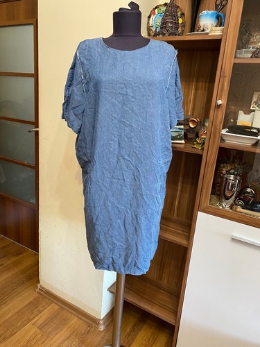 ACNE STUDIOS ABITO A TURNO TENCEL DENIM BLU ACNE TAGLIA 36