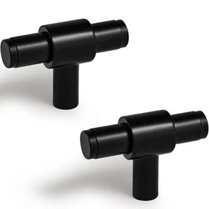 4 Pack 2" Bathroom Kitchen Wardrobe Drawer Pull Hardware Handle Matt Black - Picture 1 of 5