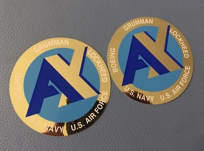Lote de 2 calcomanías adhesivas de aviones Boeing Grumman Lockheed US Navy Air Force A X Foto 1 de 4