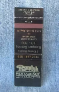 Randy's Restaurant Troy Illinois copertina libro di fiammiferi vintage LC1 - Foto 1 di 2