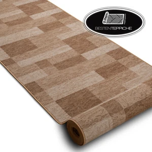 Corredor antideslizante moderno precio 'ICONA' engomado beige ancho 67-80-100-120 - Imagen 1 de 12