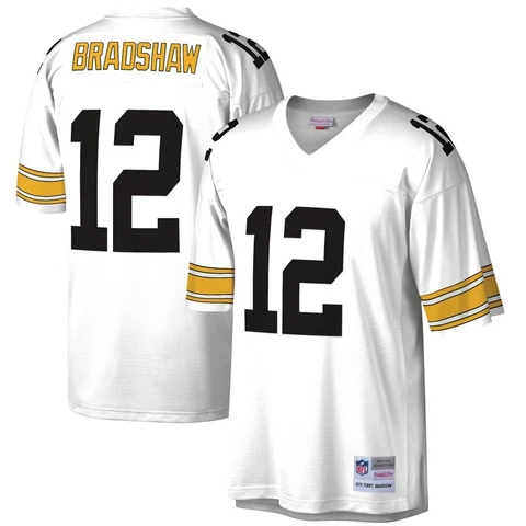 Pittsburgh Steelers Terry Bradshaw #12 Mitchell & Ness 1976 NFL Legacy Jersey Cover
