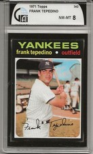 1971 TOPPS # 342 FRANK TEPEDINO, GAI 8 NM-MT, NEW YORK YANKEES, L@@K 