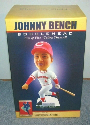 Johnny Bench 2011 Cincinnati Reds Hall of Fame Bobblehead SGA ~ Letter H Cover