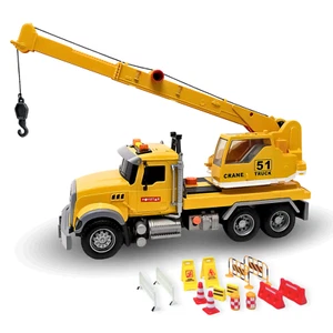 Kranwagen Spielzeug Bau für Kinder - ausziehbarer Arm, Geräusche, Lichter und mehr - Bild 1 von 7