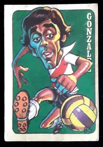 1979 Crack Super Futbol Pedro Gonzalez Caricature Card River Plate Argentina #85 - Picture 1 of 6