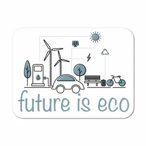 Future Is Eco Sticker Decal Reuse Recycle Environment Eco Friendly Funny - Picture 1 of 5