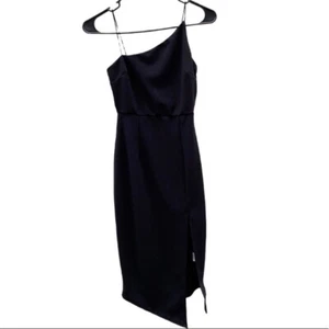 Prinzessin Polly Gr. 4 schwarz aero asymmetrisch One Shoulder Strick Midi Etui-Kleid - Bild 1 von 8