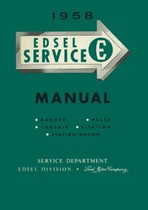 1958 Edsel Corsair Villager Pacer Shop Service Repair Manual - Picture 1 of 1