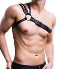 Men&#39;s Faux Leather Lingerie Harness Bondage Erotic Rivet Chest Belts Adjus- FJAU