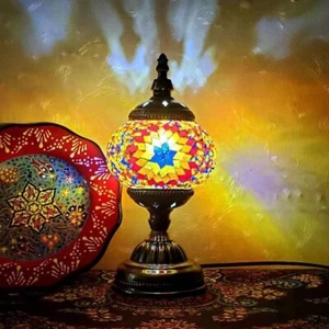 Mosaik Tischlampe Türkei Mosaiklampe Handgearbeitet Orientalische Lampe DE - Bild 1 von 14