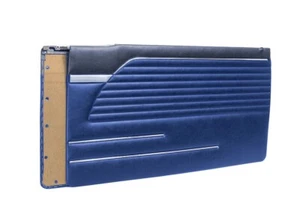 Revestimientos de puertas BMW E10-02 tipo 114, E6-E10-E20 año 66-77 - negro/azul oscuro - Imagen 1 de 3