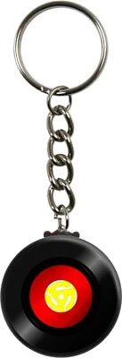 Llavero - Disco Jukebox de 7 pulgadas con un llavero adaptador de plástico amarillo #10238 Foto 1 de 2