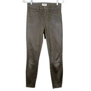 Jeans L'AGENCE Margot vita alta skinny castagno costato taglia 26 elasticizzato - Foto 1 di 9